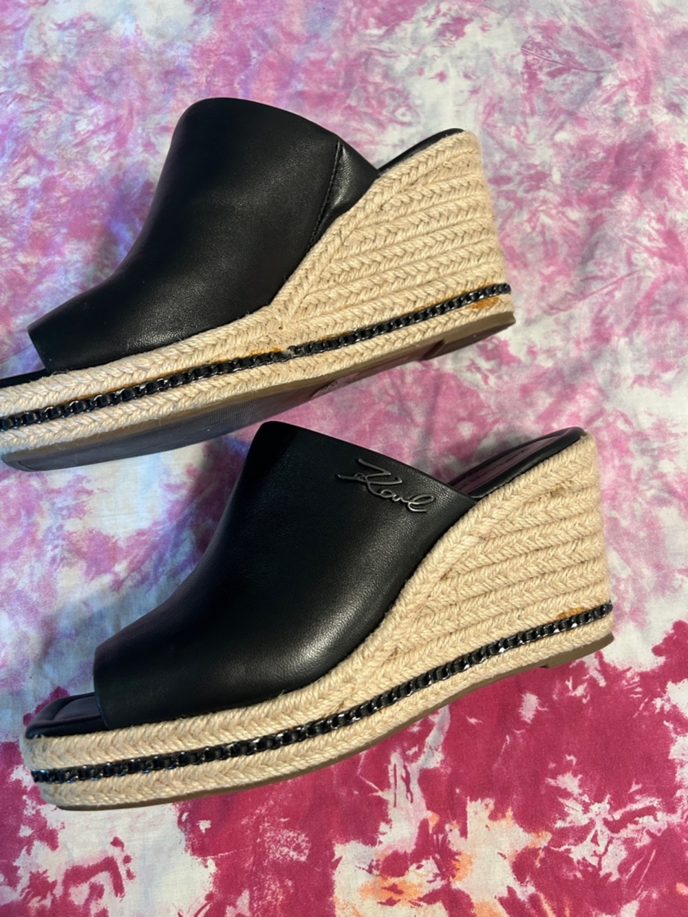 Karl lagerfeld summer mules size 10